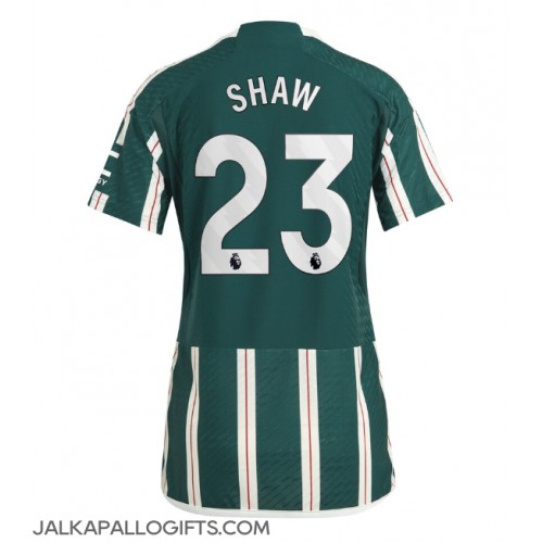 Manchester United Luke Shaw #23 Vieraspaita Naiset 2023-24 Lyhythihainen